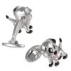 JAN LESLIE PLAYFUL PUPPY CUFFLINKS