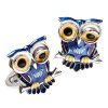 JAN LESLIE ENAMEL WINKING OWL CUFFLINKS
